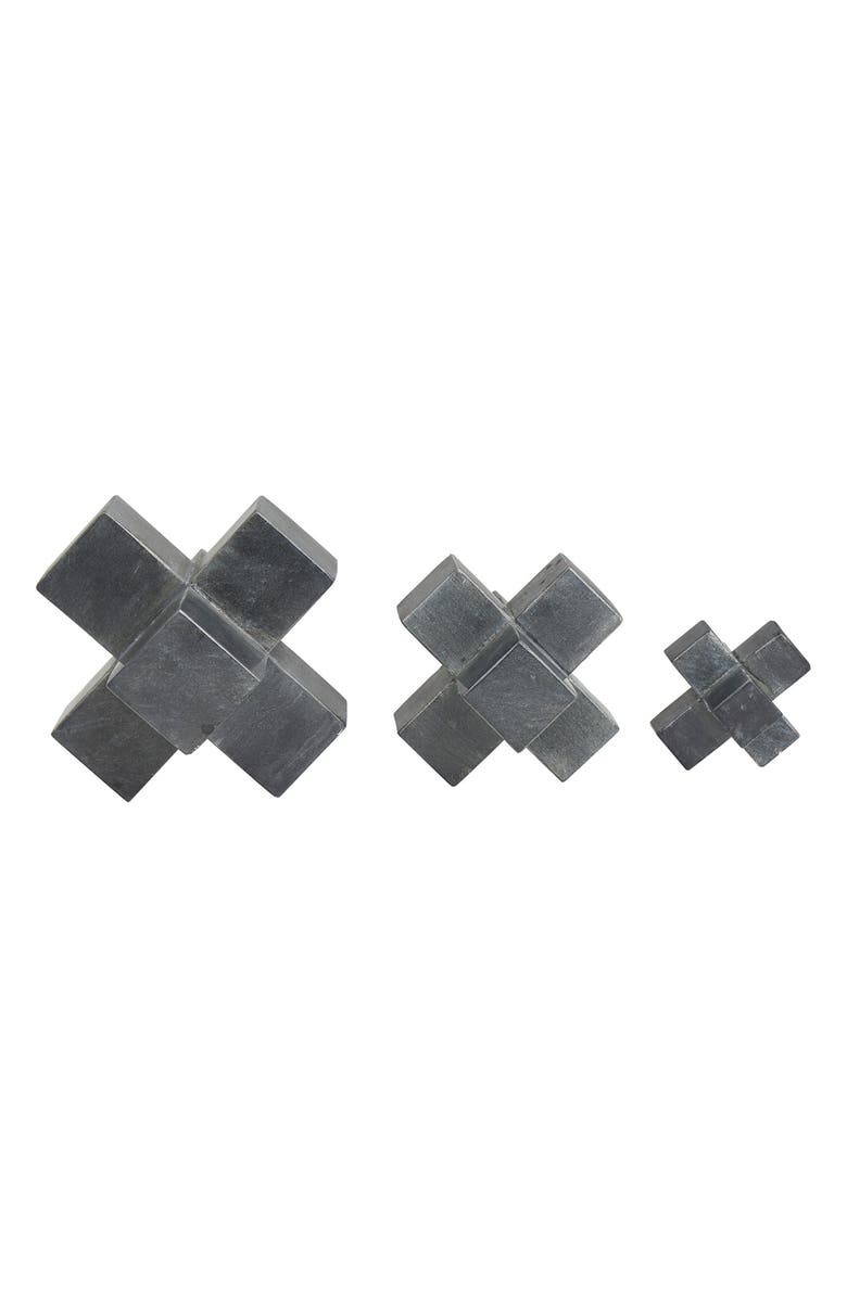 VIVIAN LUNE HOME Marble 'X' Sculpture Set, Main, color, 