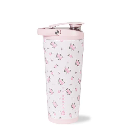 Insulated Stainless Steel Shaker 24 oz Bottle with Silent Mixing Grate & Flip Lid