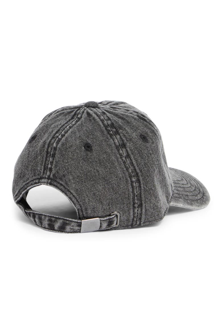 Oui Patch Denim Baseball Cap, Alternate, color, FADED BLACK W/ CREAM OUI PATCH