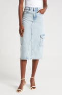 Rails Highland Cargo Denim Midi Skirt