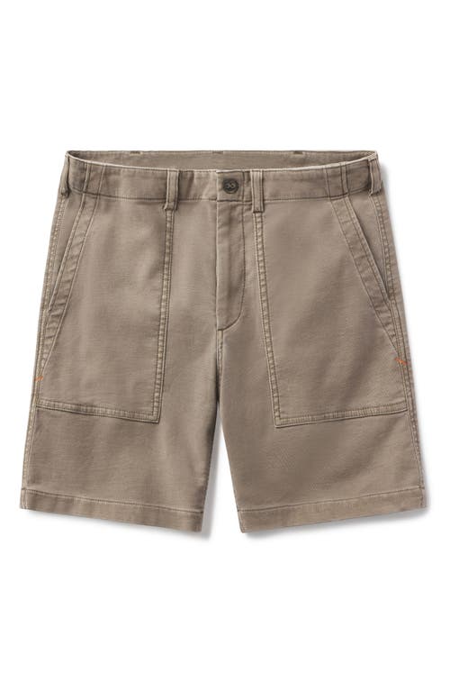 The Normal Brand Comfort Terry Utility Shorts In Taupe