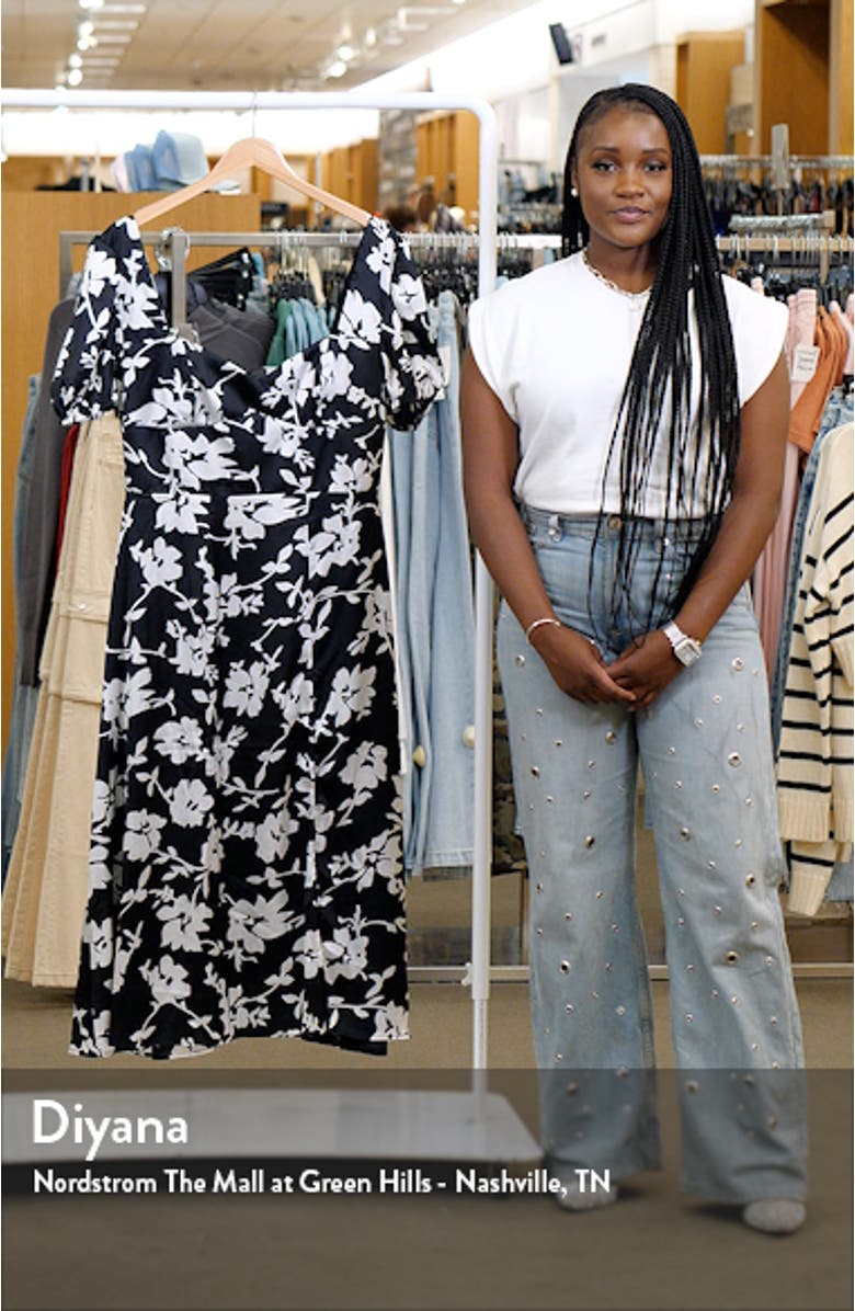 Gillian Print Midi Dress, sales video thumbnail