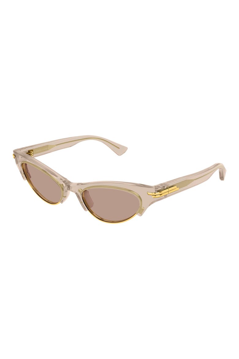 BV1431S 54mm Cat Eye Sunglasses, Alternate, color, BROWN