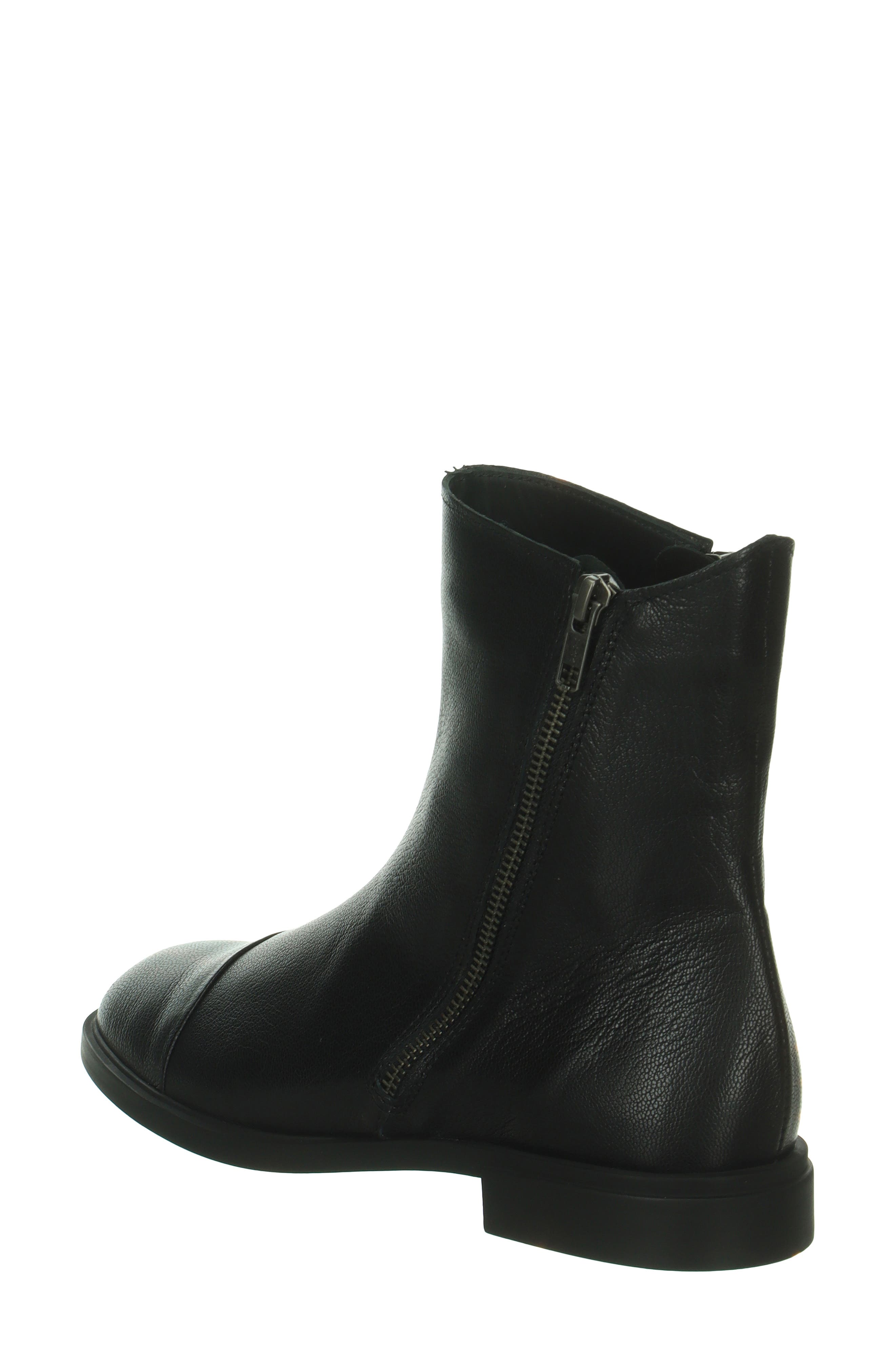 Nina Leather Bootie, Alternate, color, BLACK