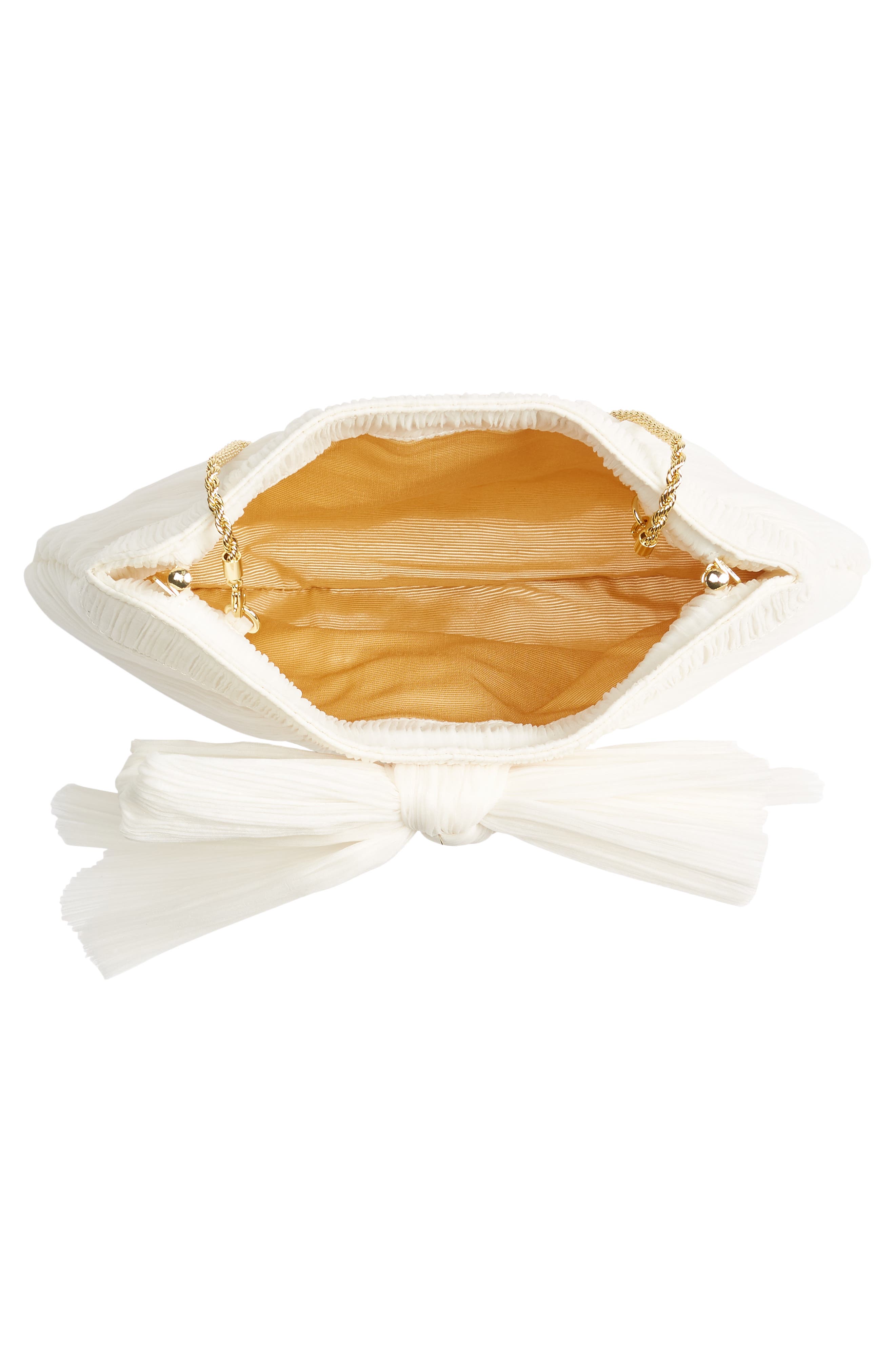 Loeffler Randall Rayne Plissé Clutch, Alternate, color, Pearl