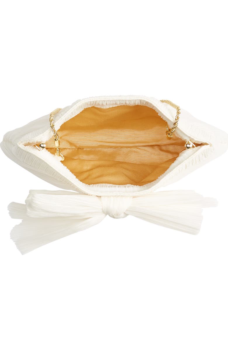 Loeffler Randall Rayne Plissé Clutch, Alternate, color, Pearl