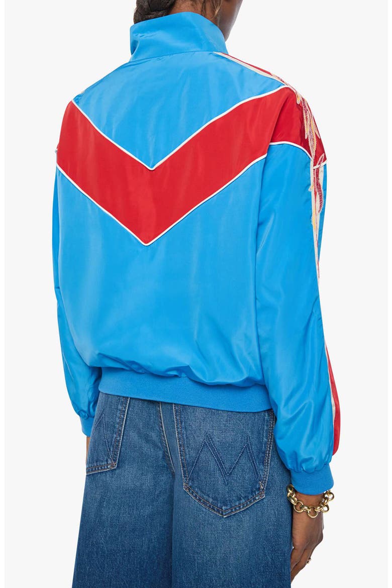 The Glossy Letterman Jacket, Alternate, color, LIGHTNING SPEED