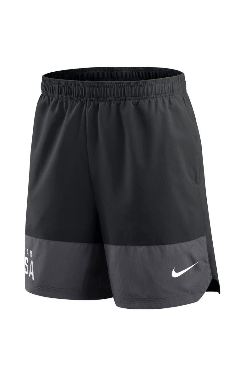 Nike Men's Nike  Black Team USA Woven Performance Shorts, Alternate, color, Black