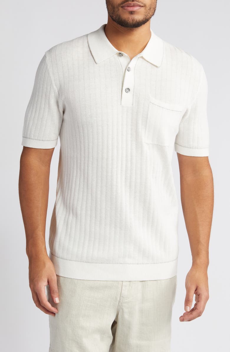 Rails Hardy Rib Cotton Polo, Main, color, White