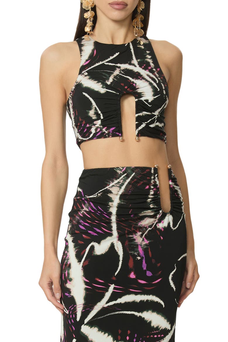 Saoirse U-Ring Crop Tank, Main, color, NIGHT DAISY
