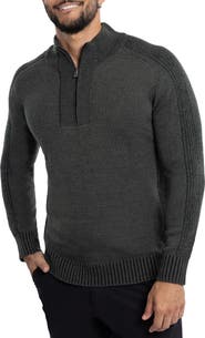 XRAY Quarter Zip Marble Knit Sweater