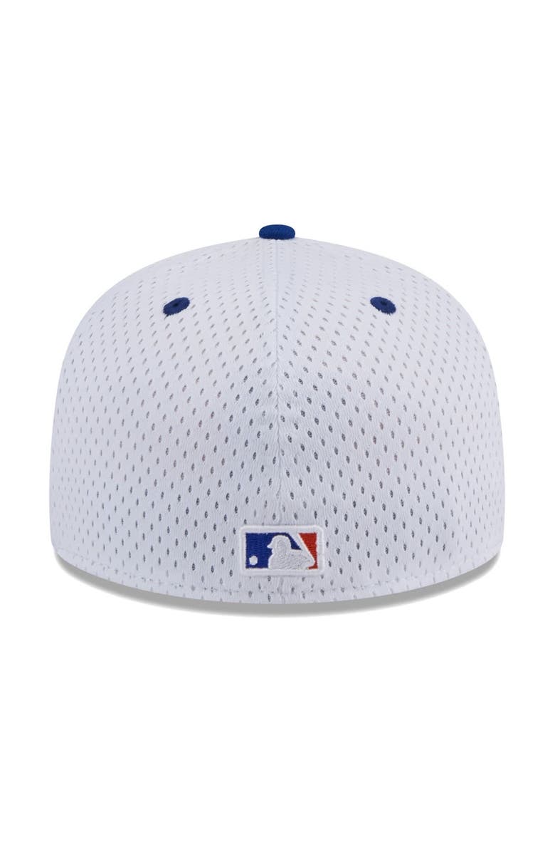 New Era Men's New Era White New York Mets Throwback Mesh 59FIFTY Fitted Hat, Alternate, color, 
