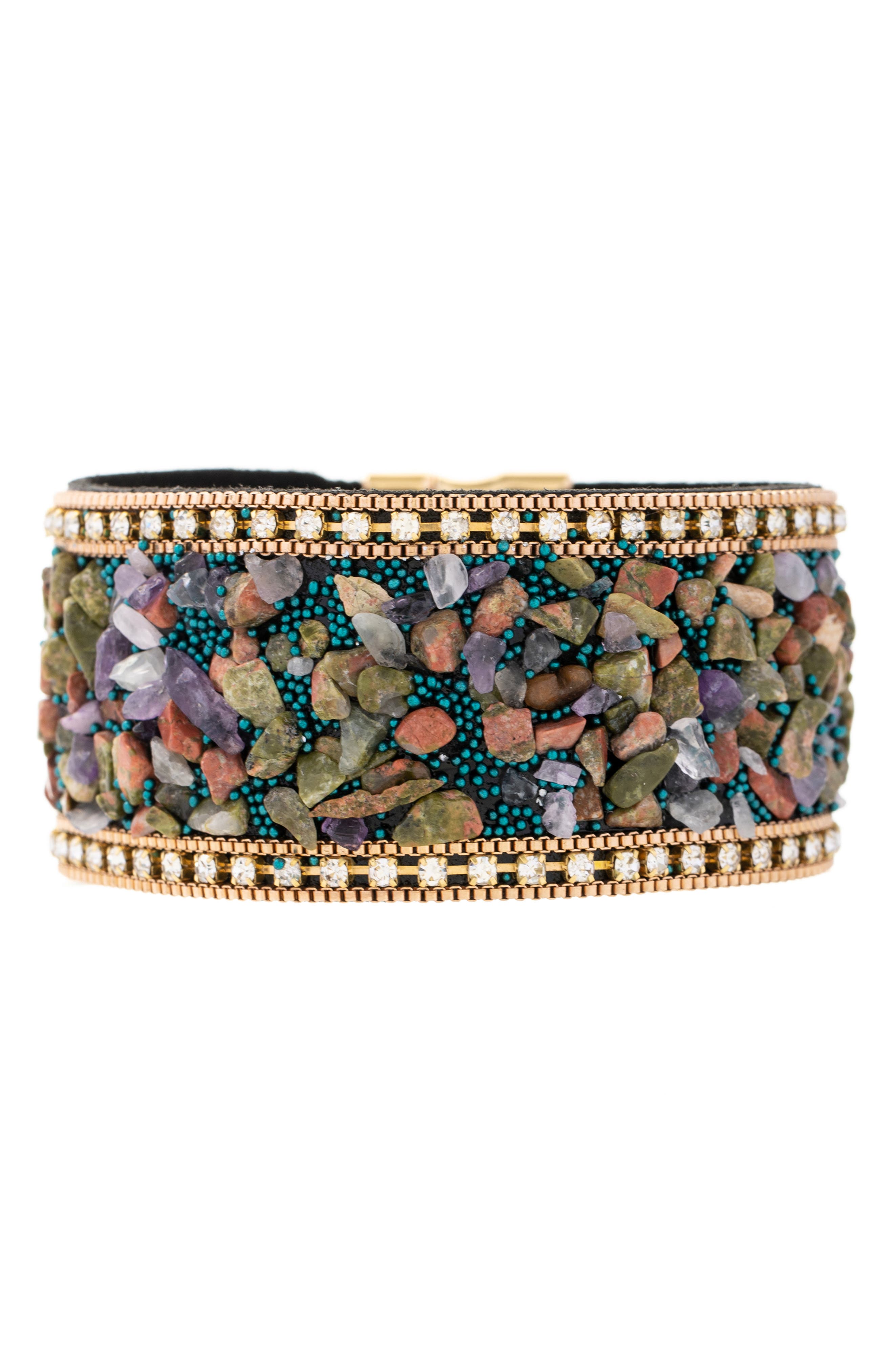 SAACHI Mixed Media Cuff Bracelet
