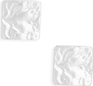 Karine Sultan Textured Square Stud Earrings