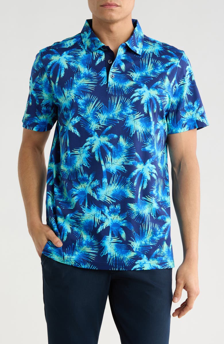 Bugatchi Mercerized Cotton Polo, Main, color, Night Blue