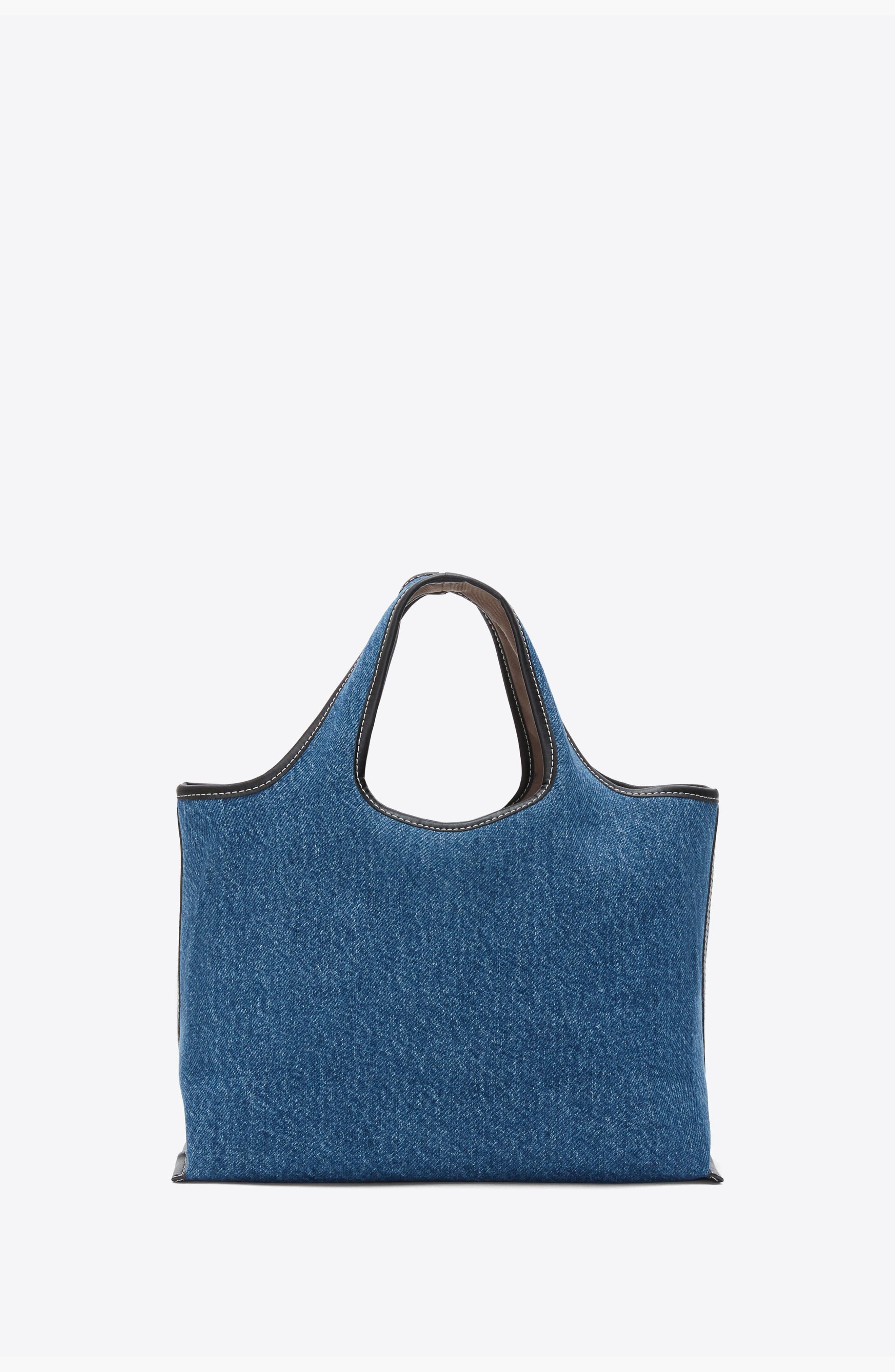 Denim Suede Patch Mini Market Tote, Alternate, color, Blue Indigo Multi