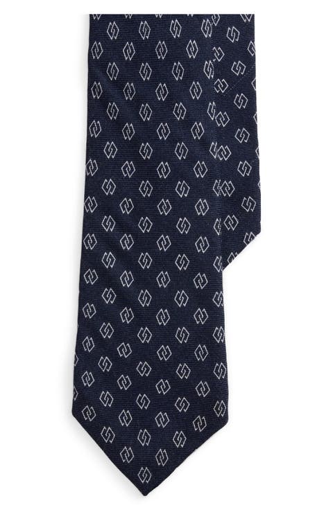 Linked Diamonds Silk Tie