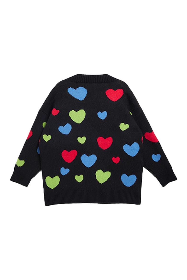 Heart Motif Cardigan, Alternate, color, LIGHT/PASTEL BLUE