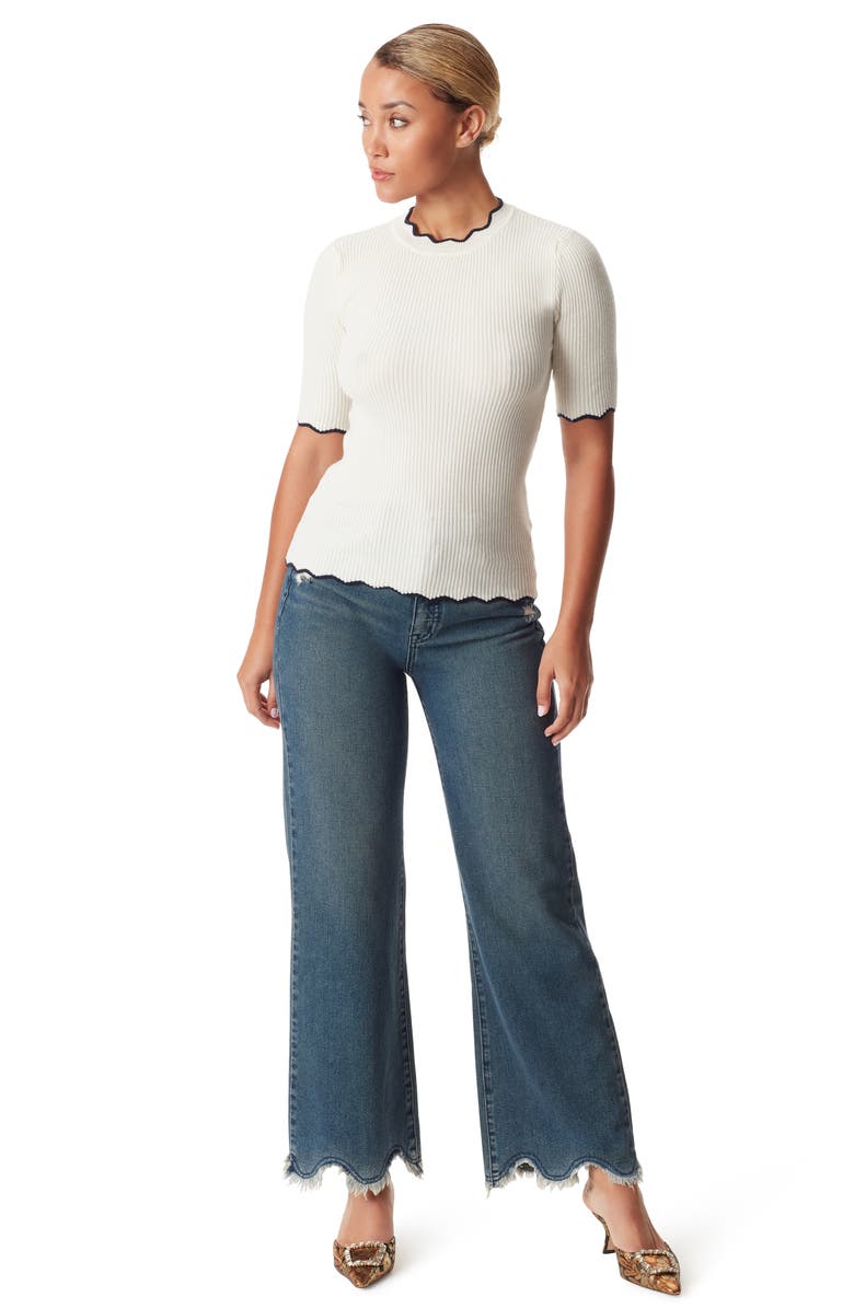 Sam Edelman Leslie Scallop Rib Top, Alternate, color, 