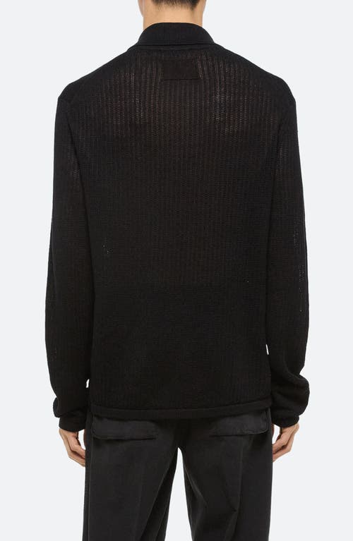 Helmut Lang Half Zip Linen Sweater
