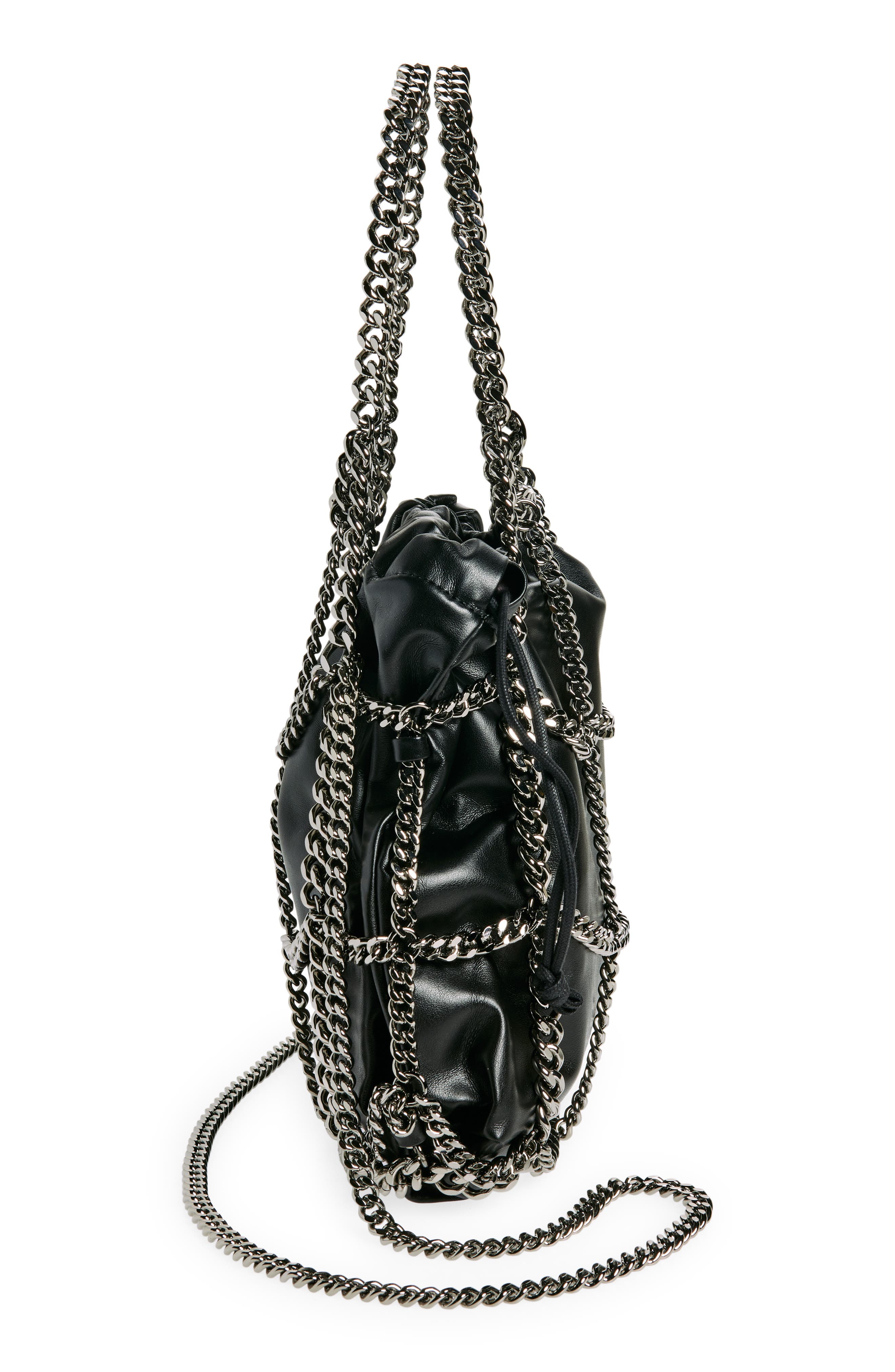 Stella McCartney Mini Falabella Chain Cage Tote, Alternate, color, 