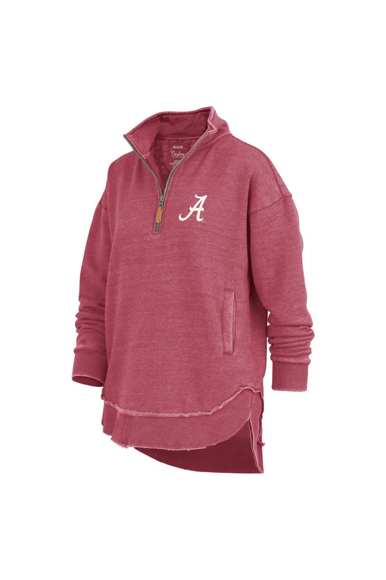 Women's Pressbox Crimson Alabama Crimson Tide Northfork Sojourn Poncho Quarter-Zip Sweatshirt, Alternate, color, Crimson