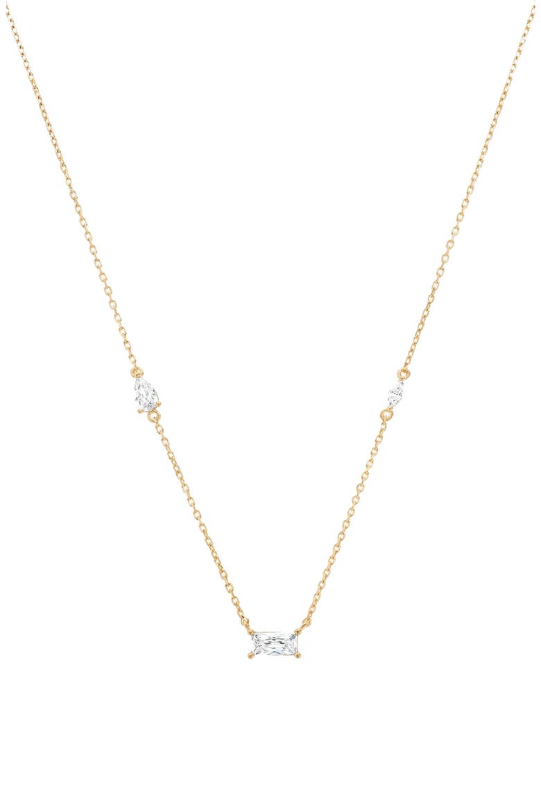 Sterling Silver 18k Gold Plated Tressa Necklace Dainty Modern Gift, Main, color, Gold