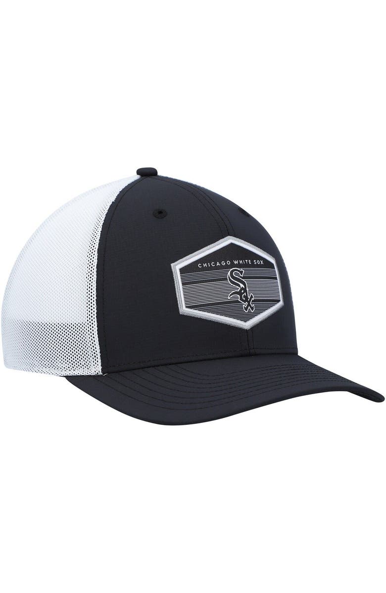 '47 Men's '47 Black/White Chicago White Sox Burgess Trucker Snapback Hat, Alternate, color, Black