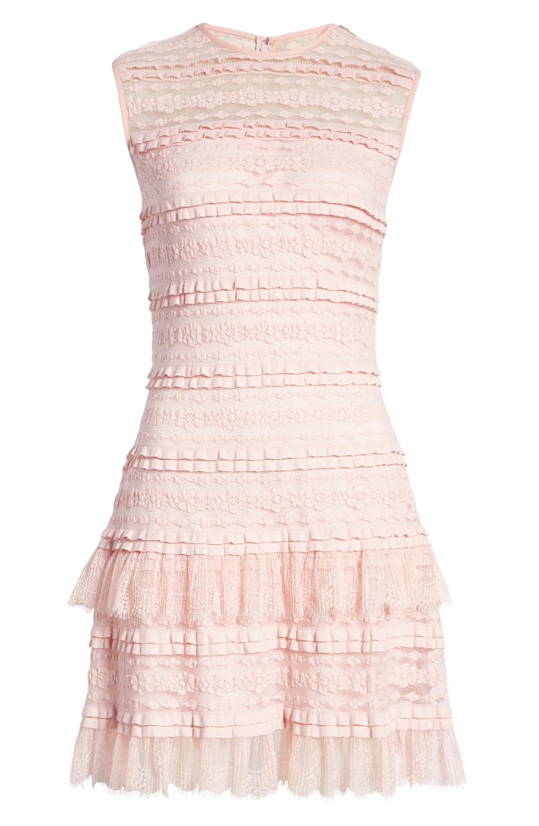 SHO by Tadashi Shoji Crinkle Lace Cocktail Dress, Alternate, color, 