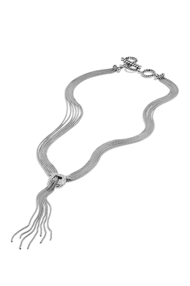 'Chain' Box Chain Drop Necklace with Diamonds, Alternate, color, DIAMOND