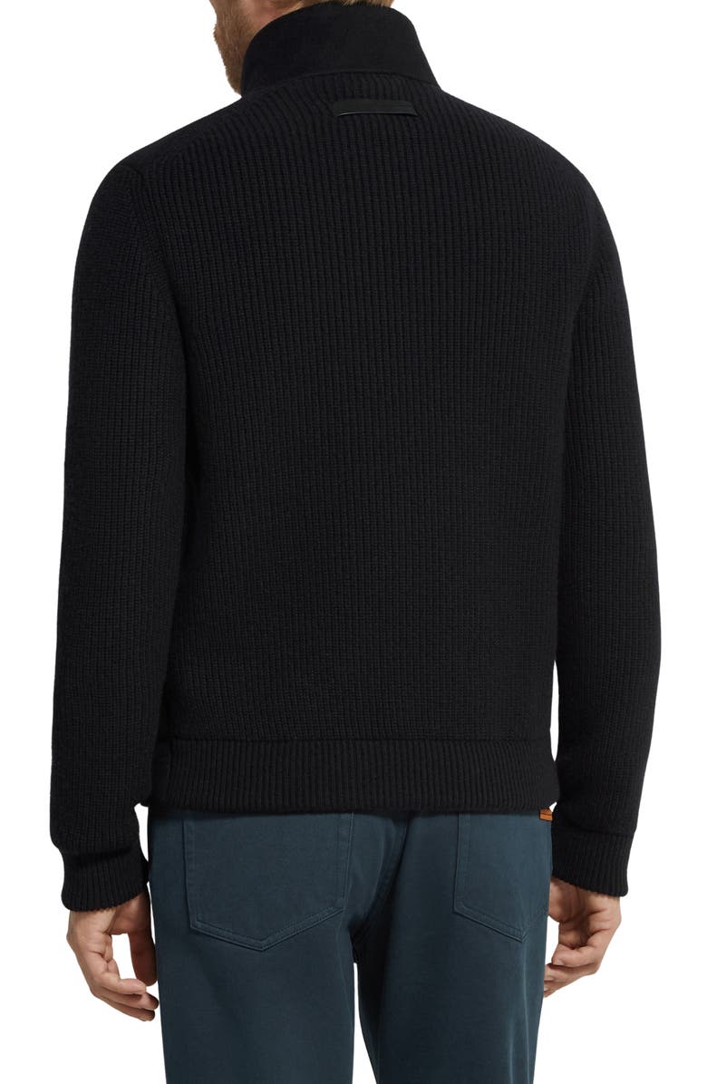 ZEGNA Oasi Cashmere Cardigan, Alternate, color, Black
