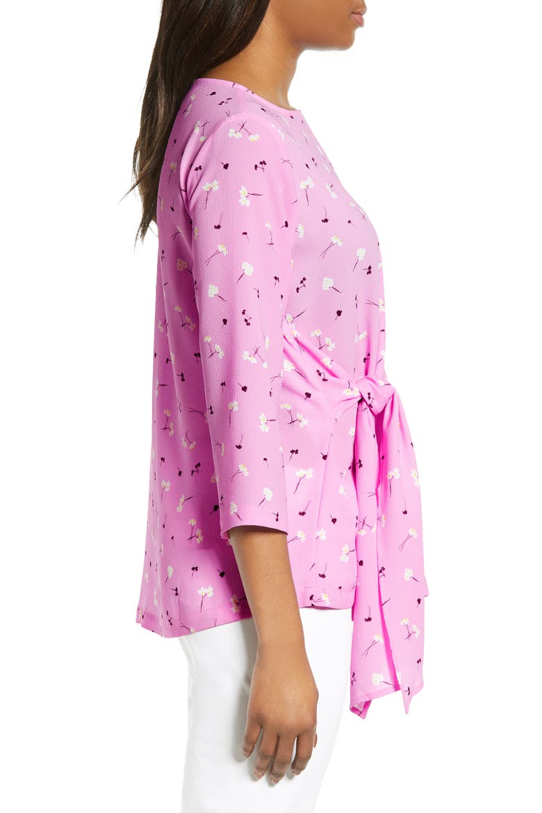 Gibson x International Women's Day Hoang-Kim Tie Front Crepe Top, Alternate, color, LAVENDER FALLS
