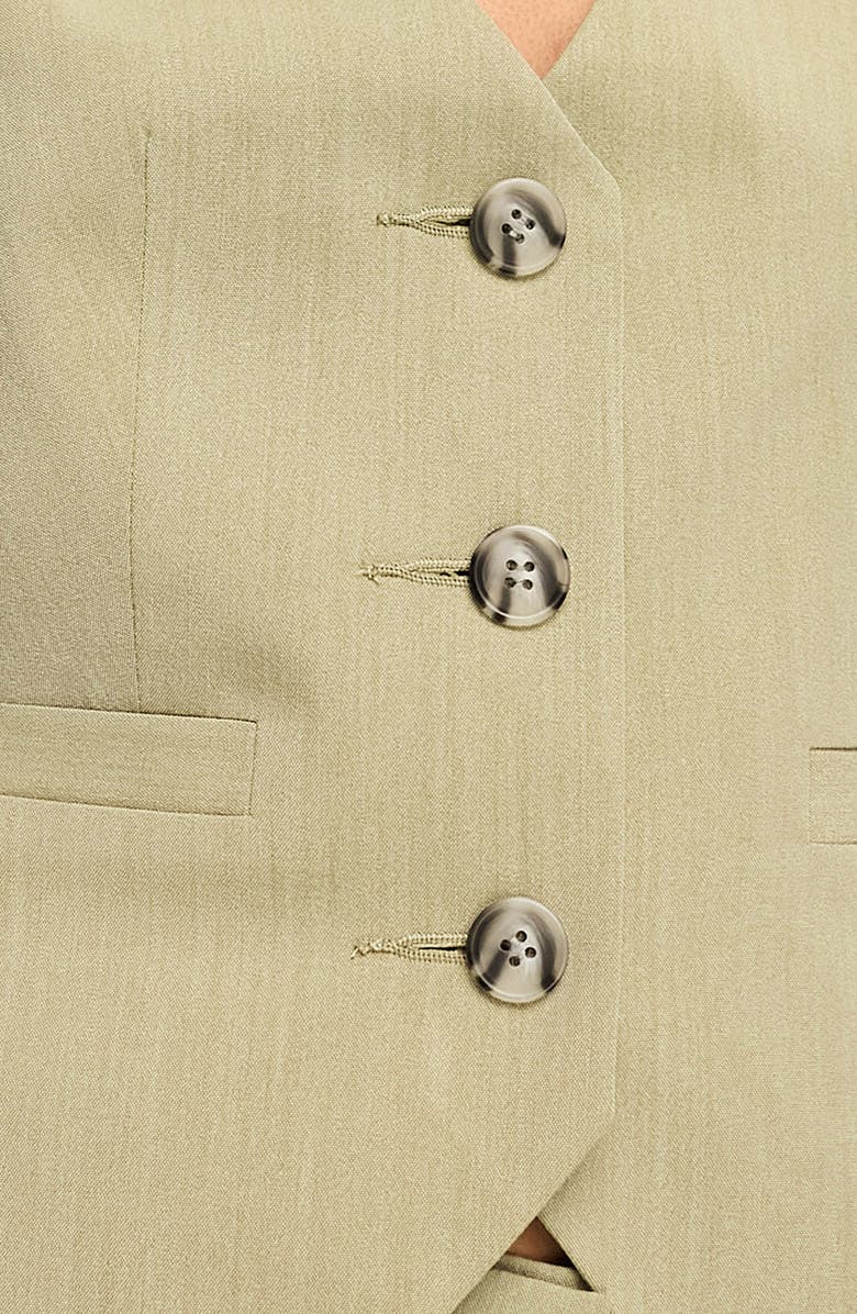 ASOS DESIGN Button-Up Vest, Alternate, color,