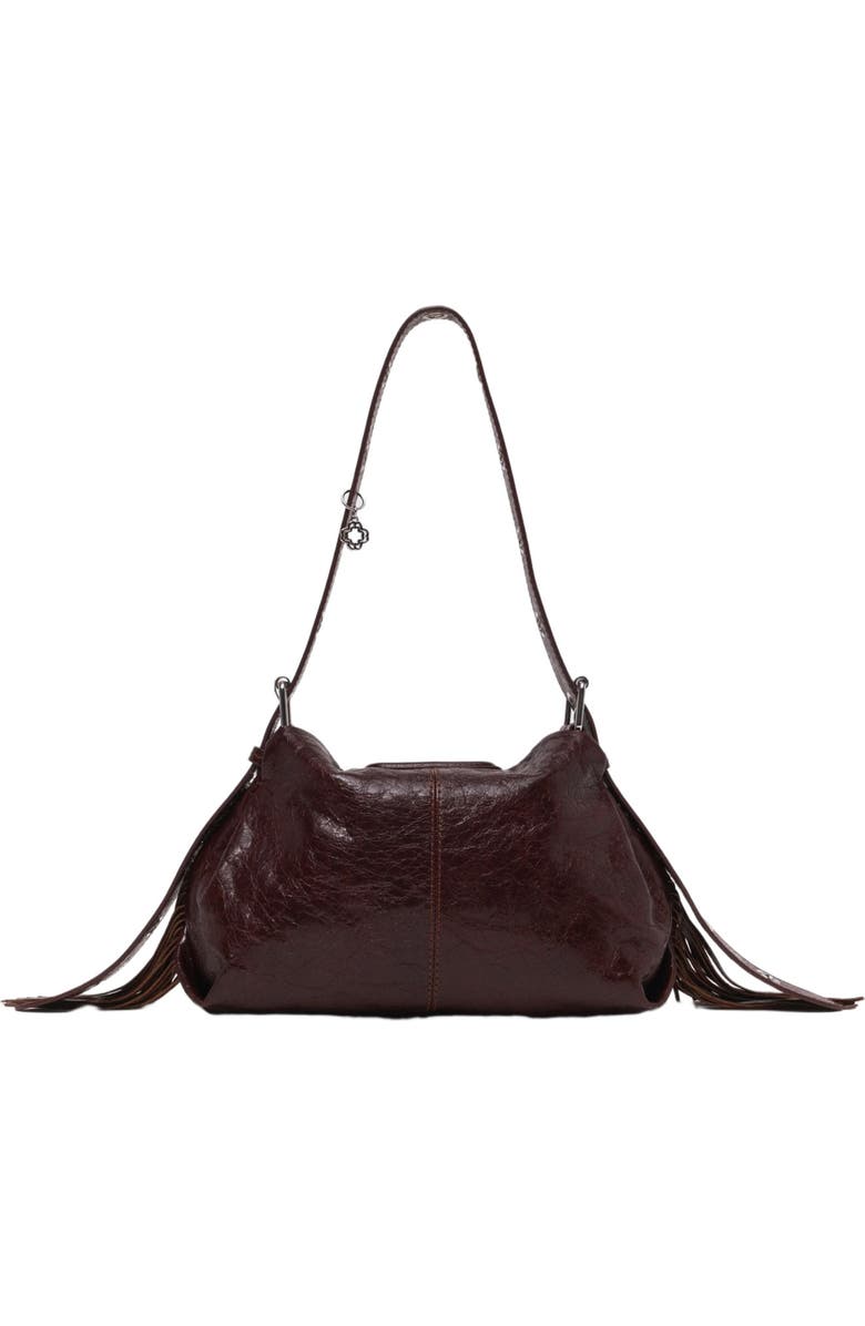 maje Crackled leather Miss M bag, Alternate, color, Dark Brown