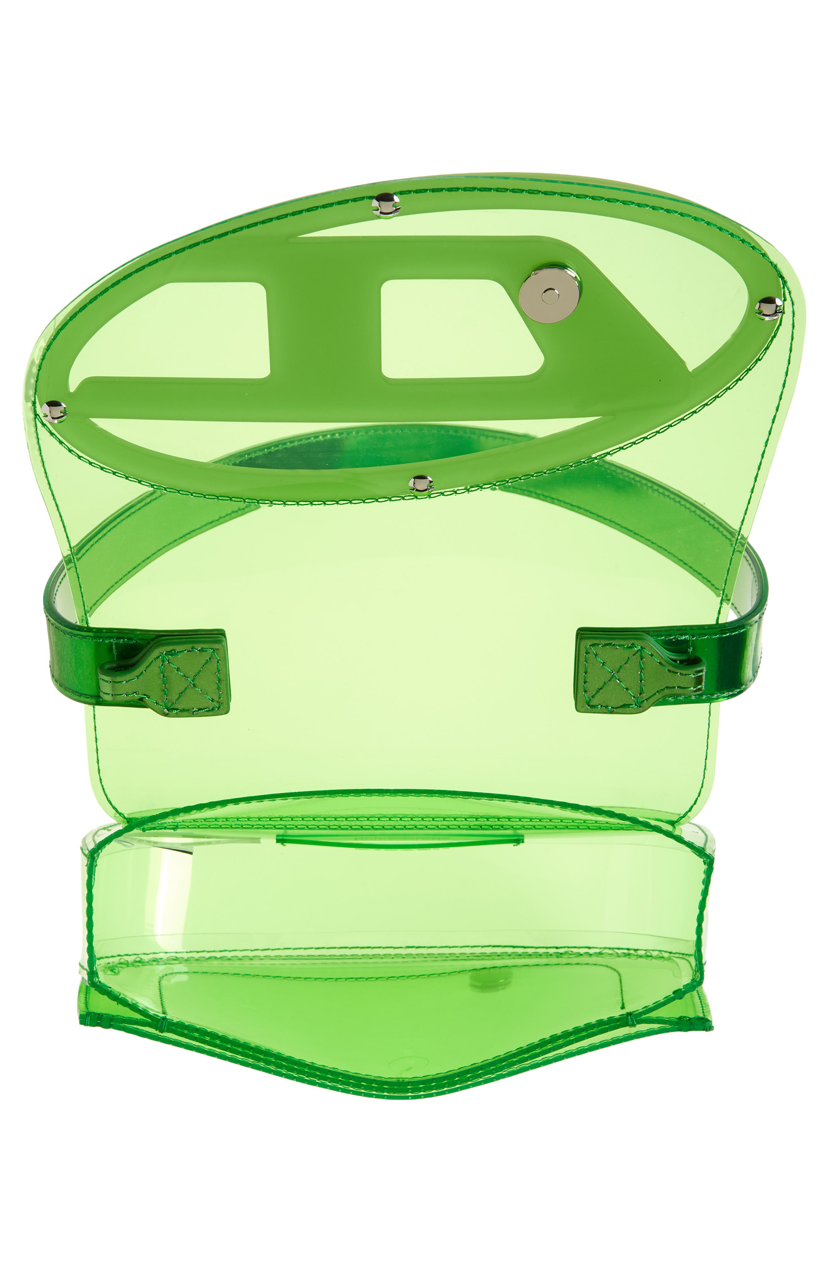 DIESEL<sup>®</sup> 1DR Logo Clear Shoulder Bag, Alternate, color, Green