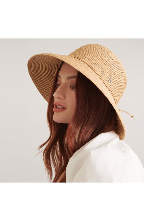 Helen Kaminski Braided Raffia Round Fedora In Natural