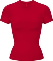 SKIMS Crop Cotton Blend T-Shirt