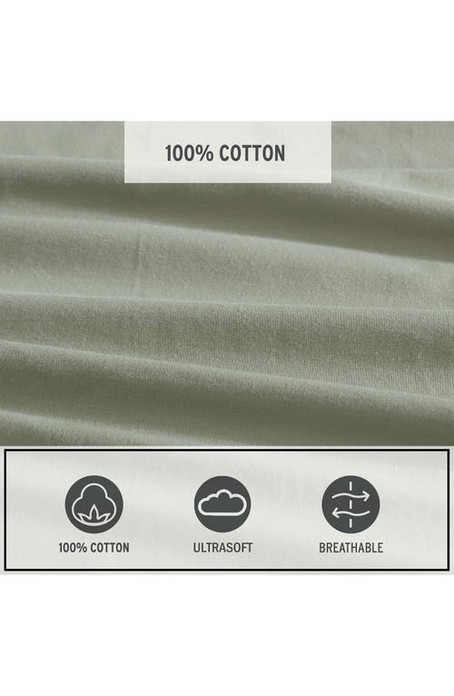 Eddie Bauer Solid 180 Thread Count Cotton Percale Sheet Set In Seagrass Green