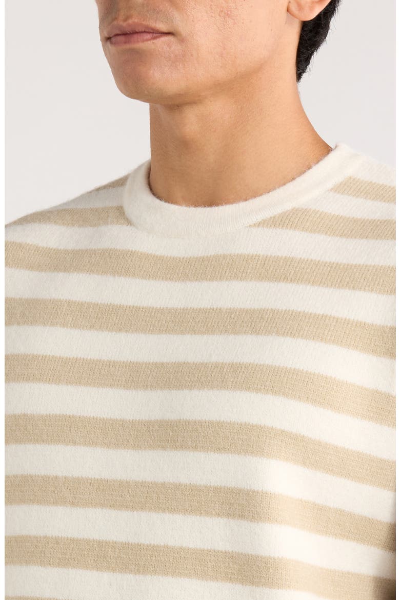 Mixed Stripe Sweater, Alternate, color, BONE