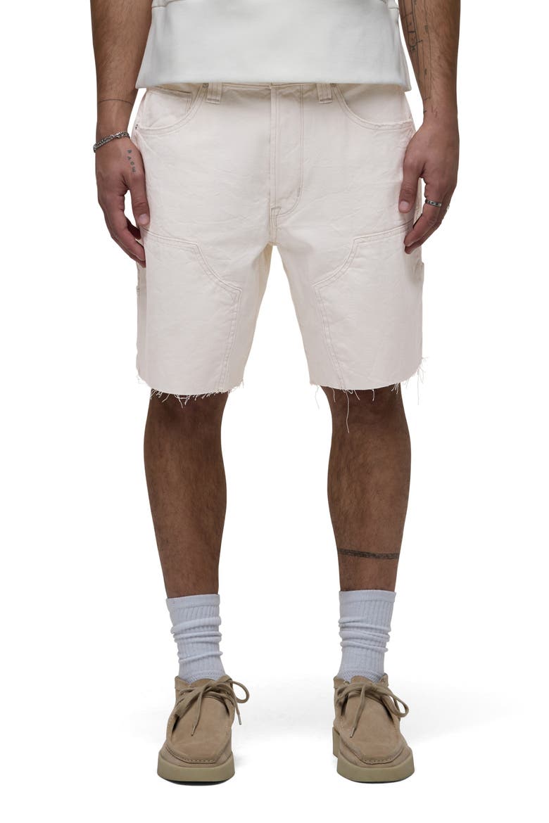 Carpenter Denim Shorts, Main, color, ECRU
