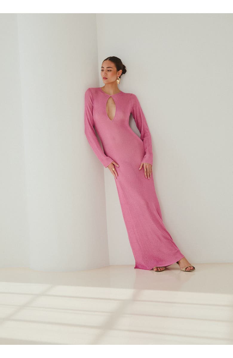 SER.O.YA Carmel Metallic Knit Maxi Dress, Alternate, color, 