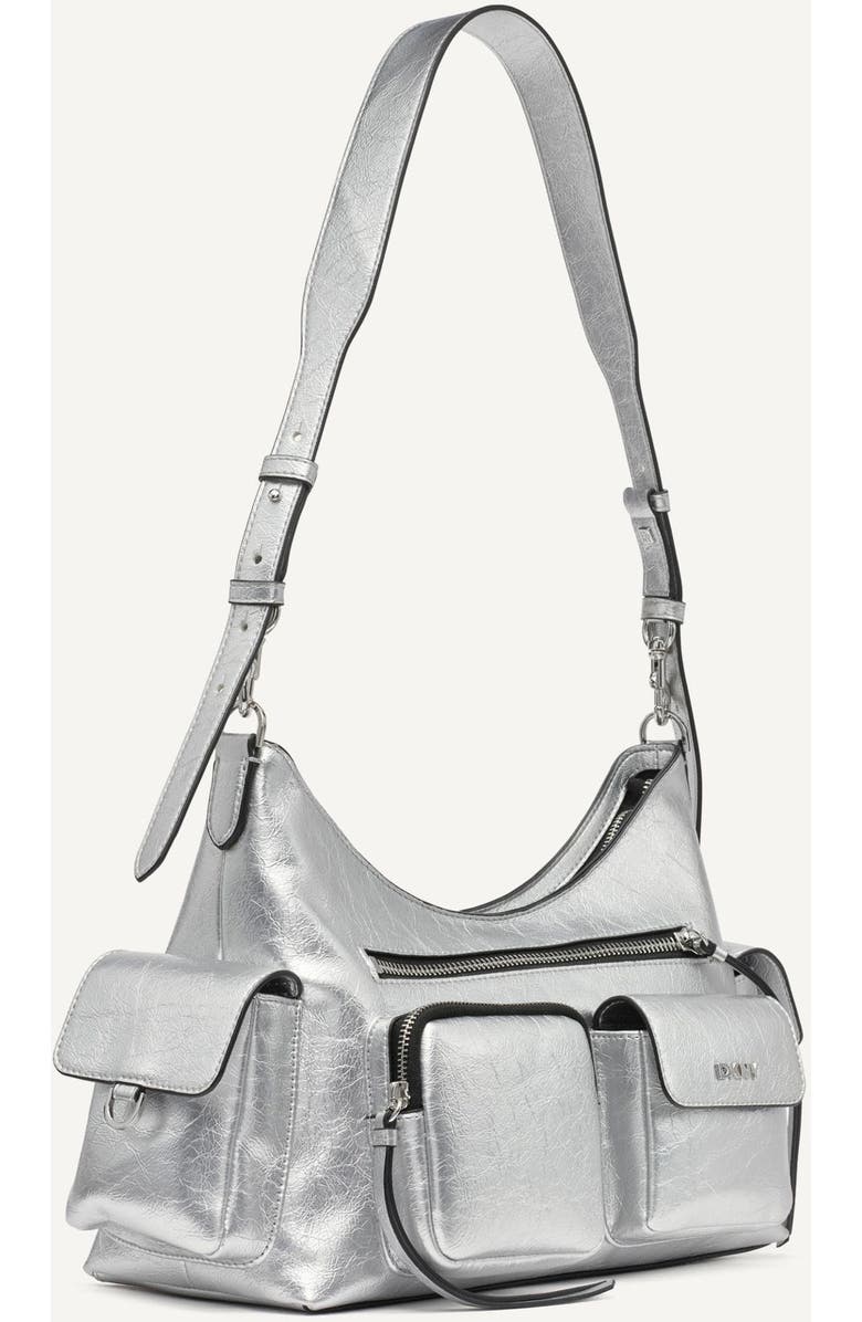 DKNY Freda Large Shoulder Bag, Alternate, color, Silver