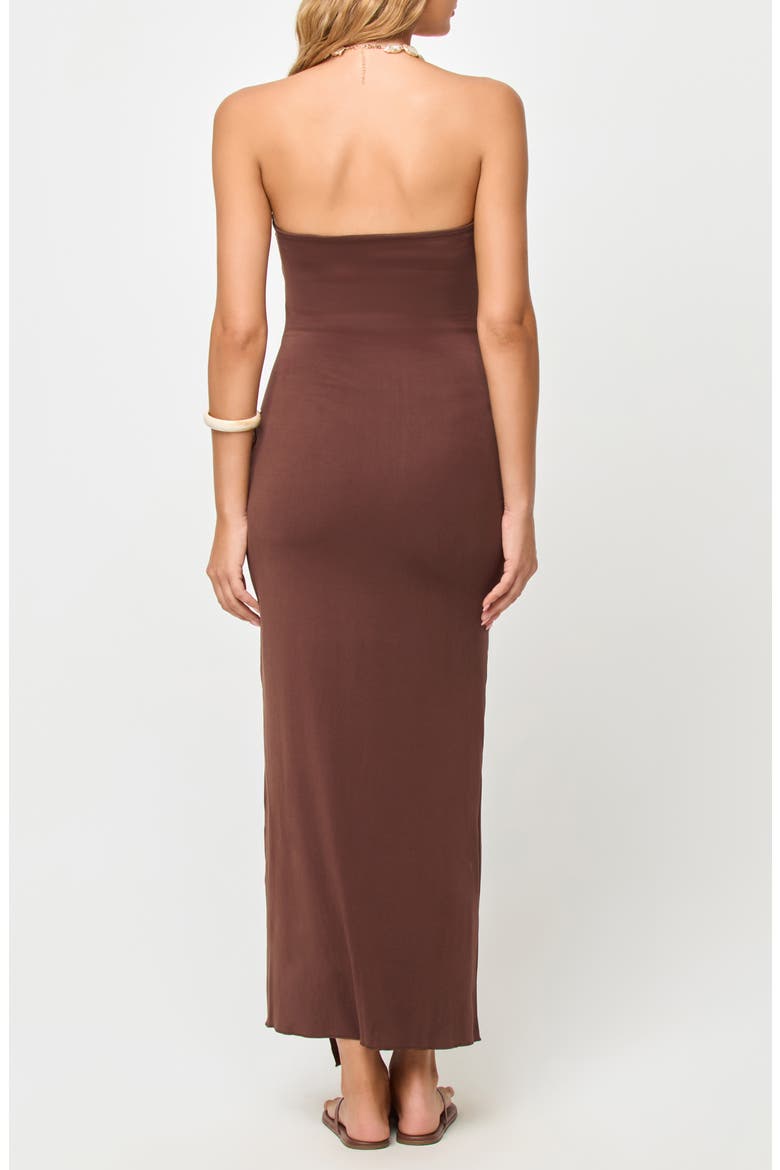 Noah Strapless Cover-Up Maxi Dress, Alternate, color, ESPRESSO