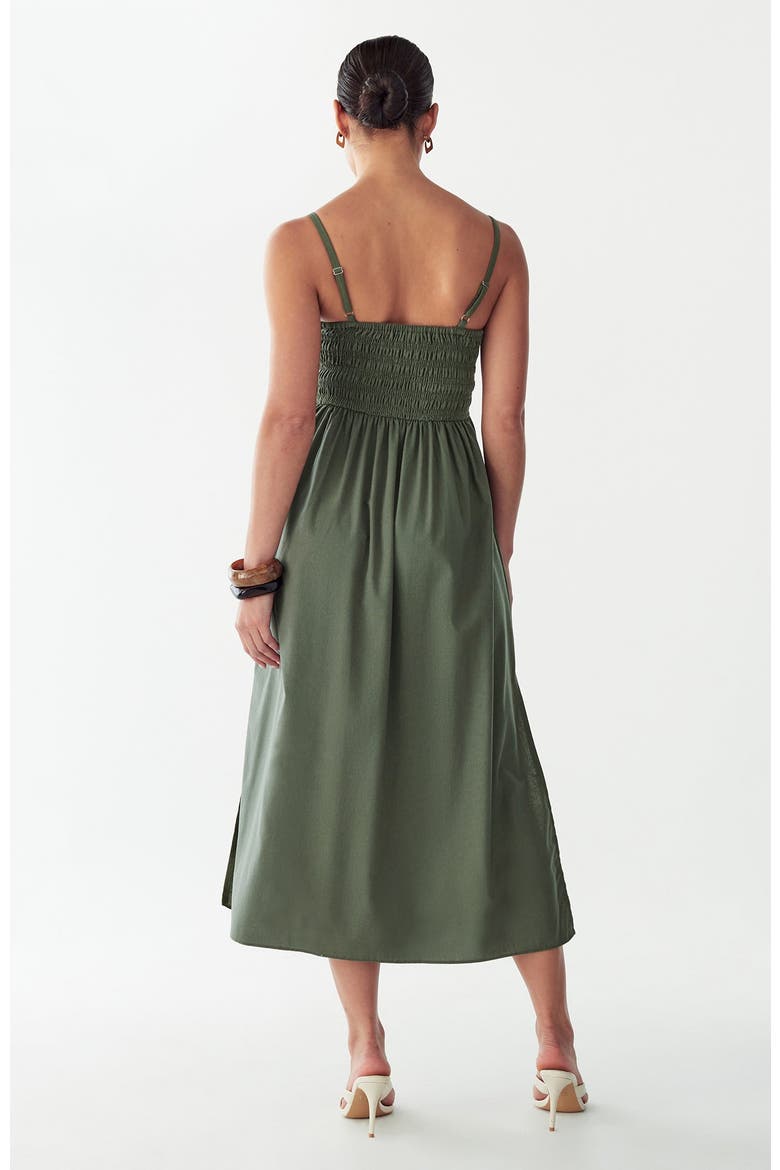 Lanah Midi Dress, Alternate, color, Olive