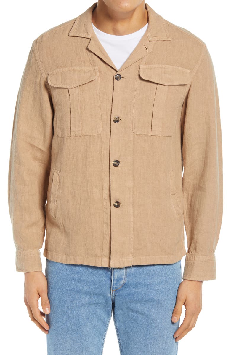 Benson Men's Linen Shirt Jacket, Alternate, color,