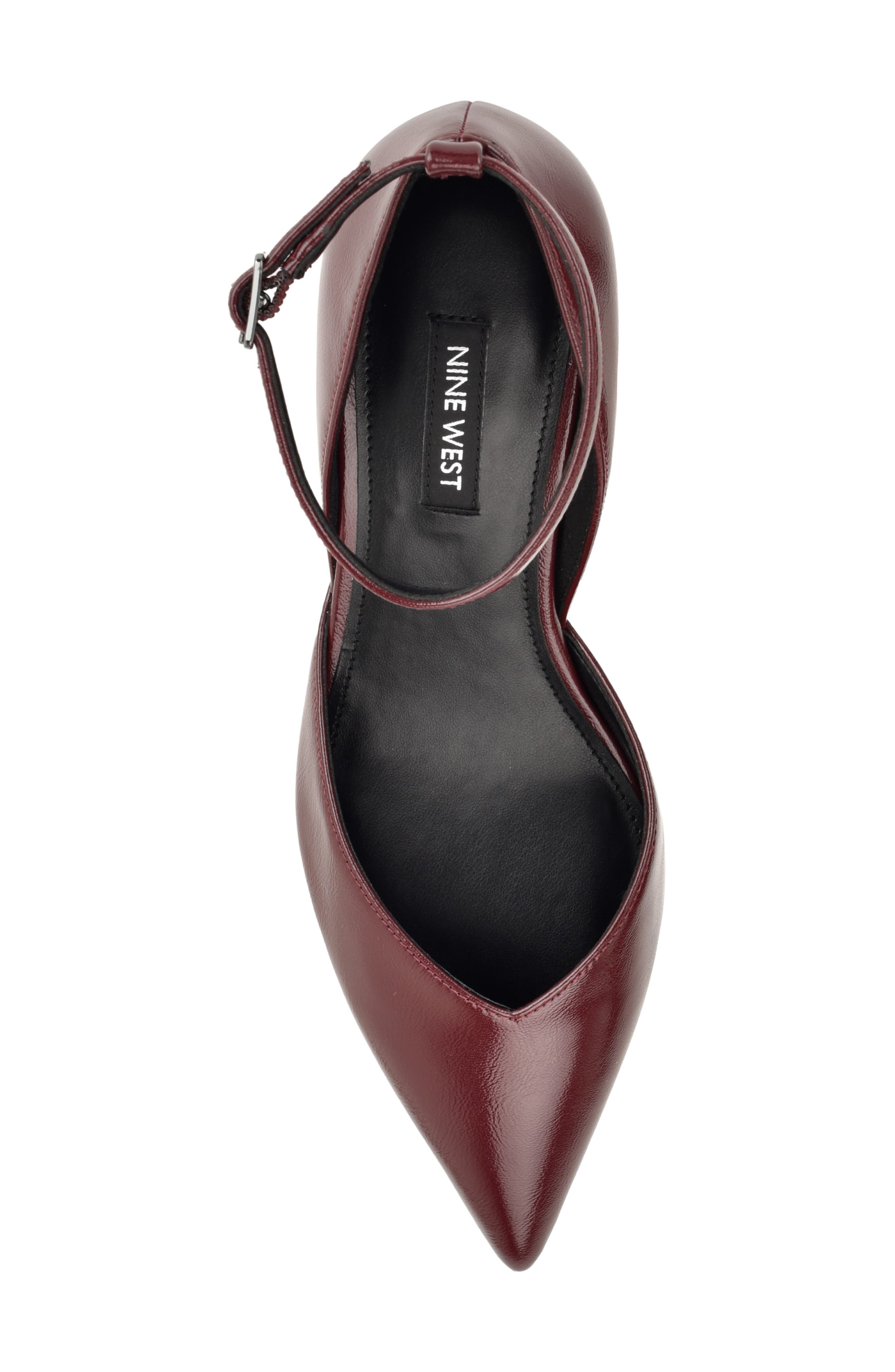 Kory Faux Leather Pointed Toe Pump, Alternate, color, DARK RED