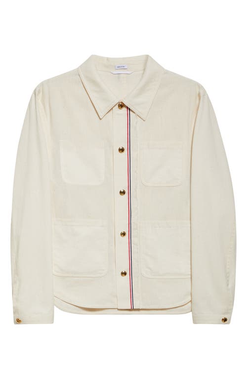 Thom Browne Rwb Muslin Utility Jacket In Muslin