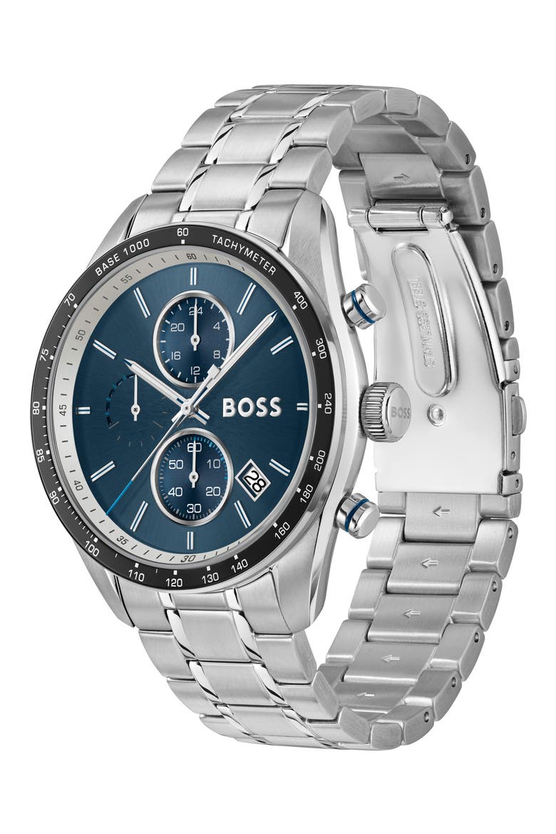 Grand Prix Chronograph Bracelet Watch, 44.5mm, Alternate, color, BLUE