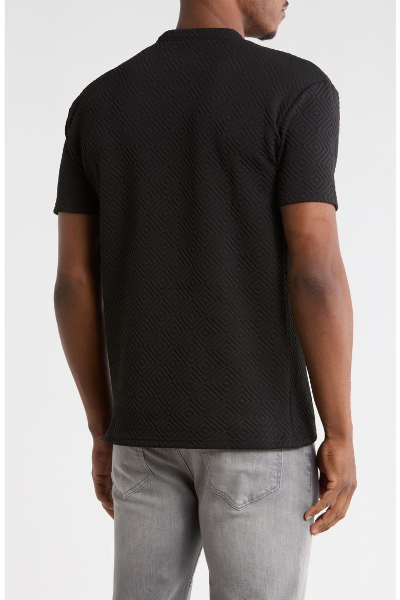 Textured Knit T-Shirt, Alternate, color, BLACK