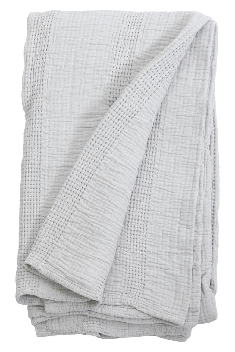 Nantucket Matelassé Blanket, Main, color, GREY